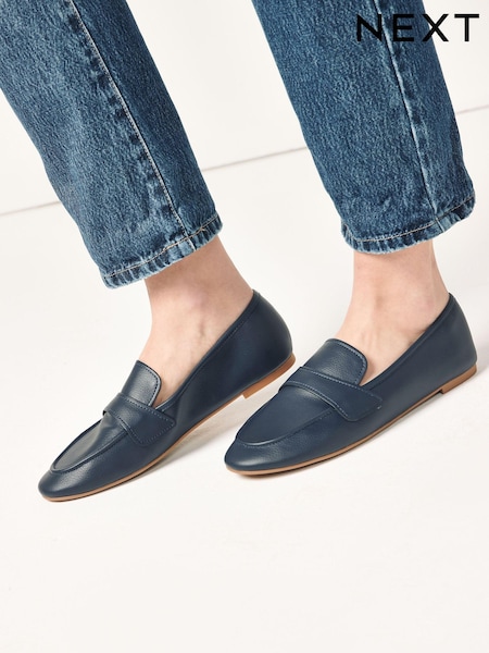 Navy Blue - Forever Comfort® Slim Sole Loafers (M74717) | € 14