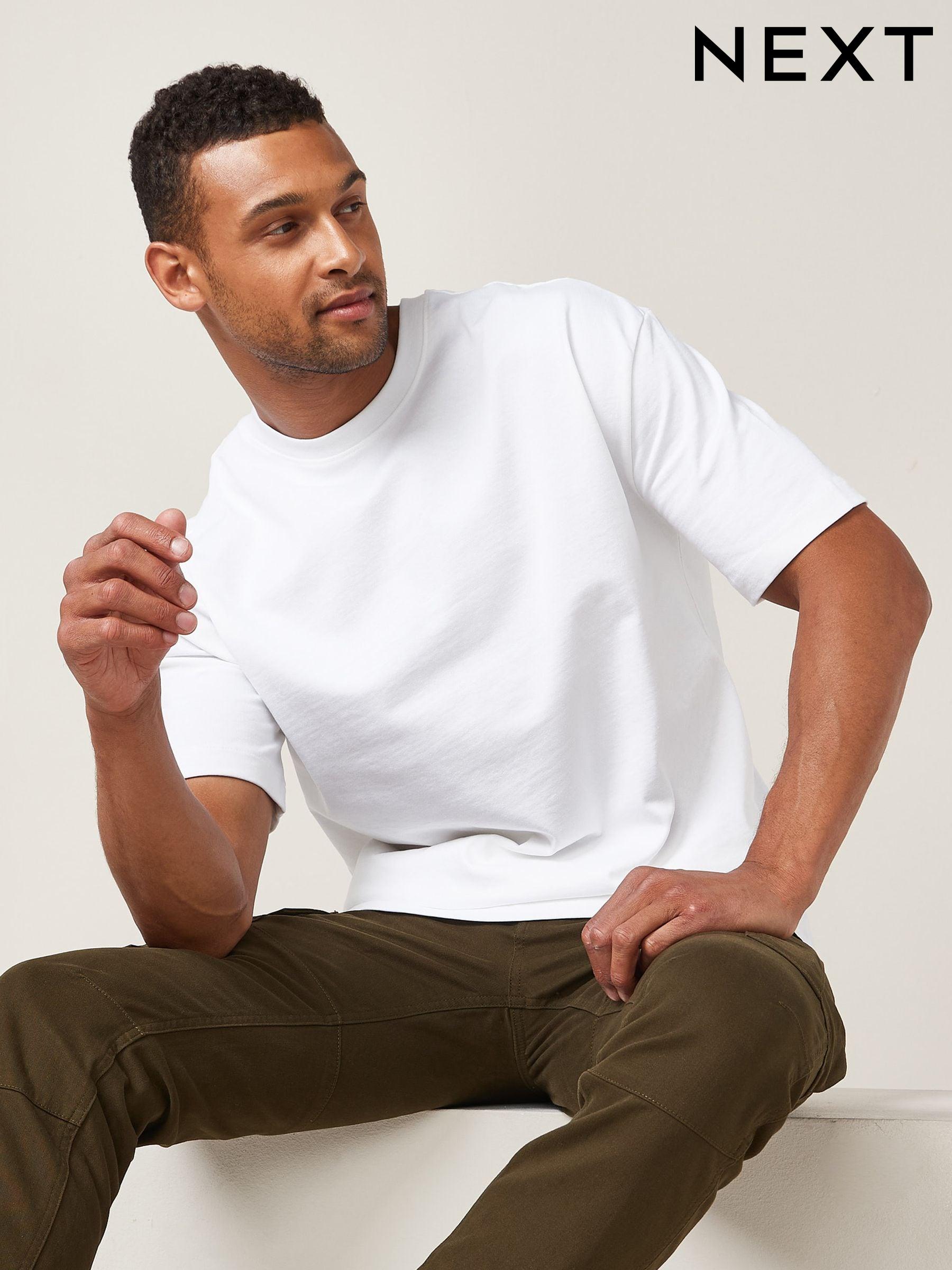 Mens White T-Shirts | Plain, Short & Long Sleeves T-Shirts