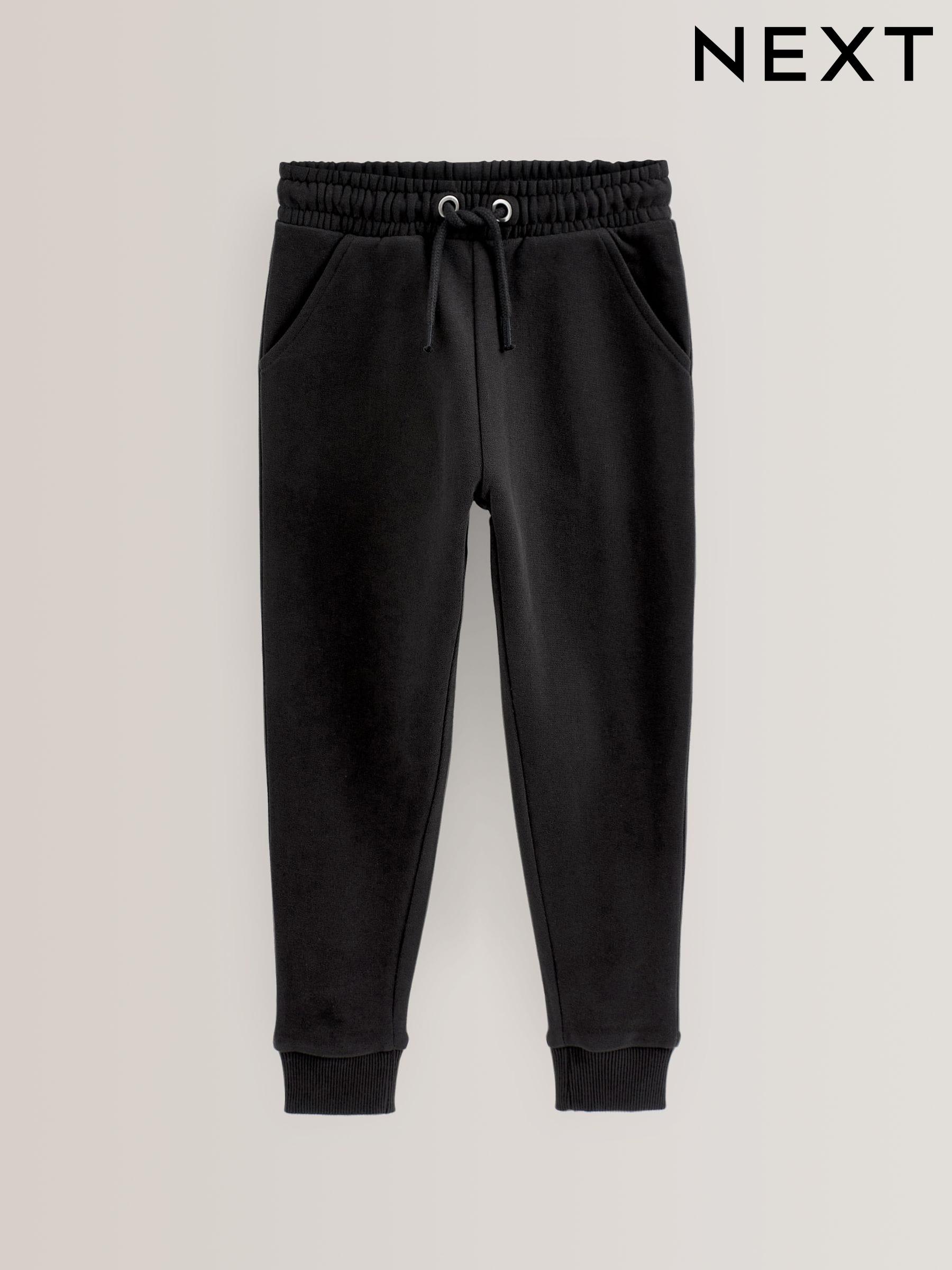 Girls Joggers Black Cuffed Plain Next Oman