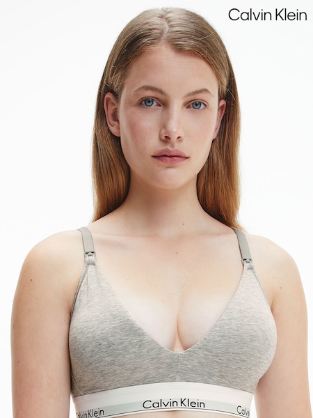 אפור - Calvin Klein Modern Cotton Maternity Bralette (M76005) | ‏191‏₪