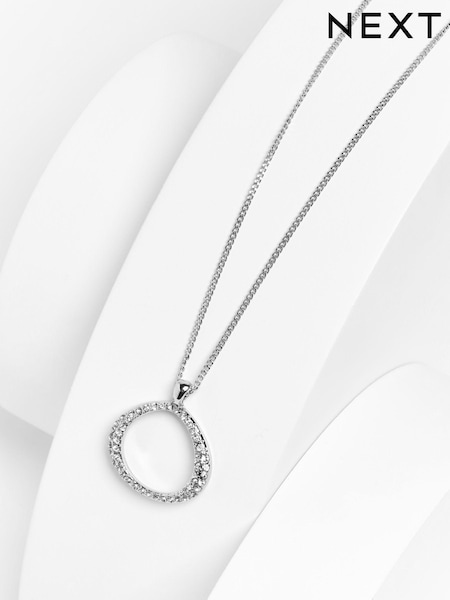 Srebrna - Allium Pavé Pendant Necklace (M76285) | € 5