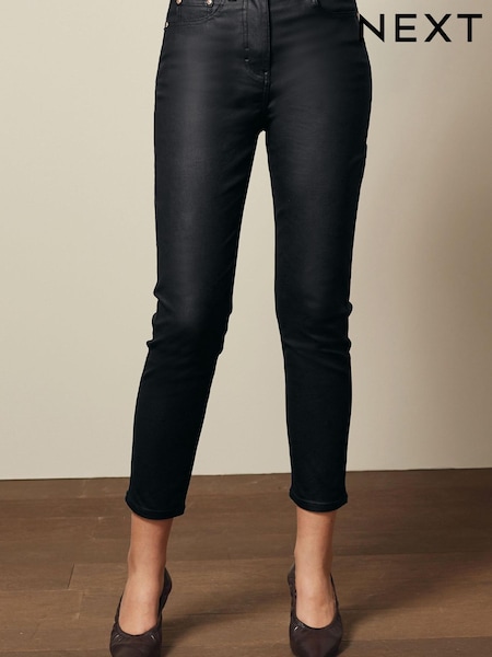 Black Coated Straight Leg Jeans (M76786) | €11