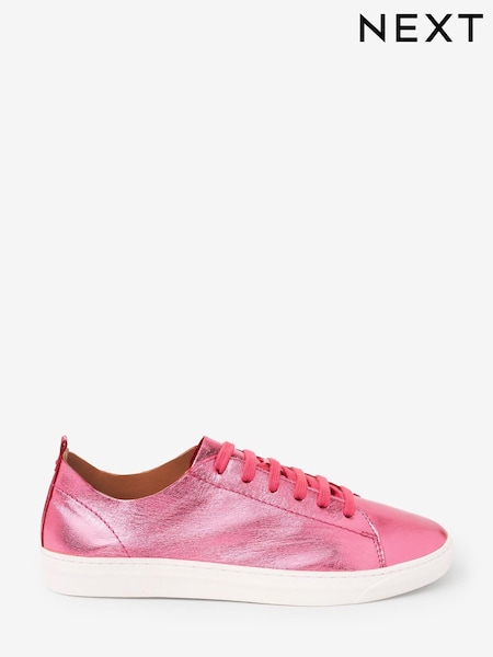 Pink Signature Forever Comfort® Leather Raw Cut Trainers (M78399) | €34.50