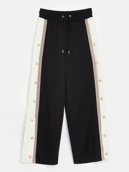 River Island Black Popper Low Rise Premium Joggers (M80099) | €30