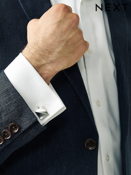 Silver Tone Square Cufflinks (M80363) | €7