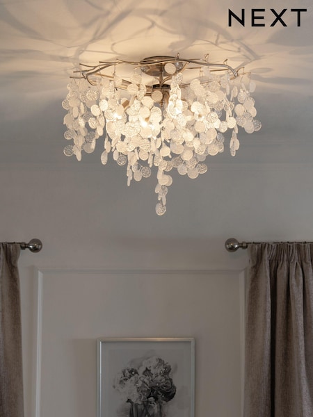 Clear Lunaria 4 Light Flush Ceiling Light (M80521) | €172