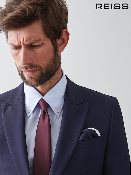 Reiss Navy Moon Silk Pocket Square (M81769) | €45