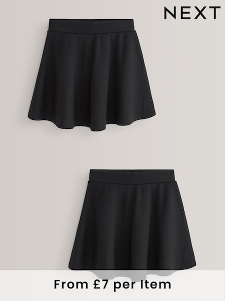 Чорний - 2 Pack Pull-on Jersey Stretch School Skater Skirts (3-17yrs) (M82231) | 576 грн - 1 153 грн
