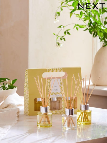 White Jasmine Set of 3 Fragranced Reed Diffuser (M82578) | €15.50