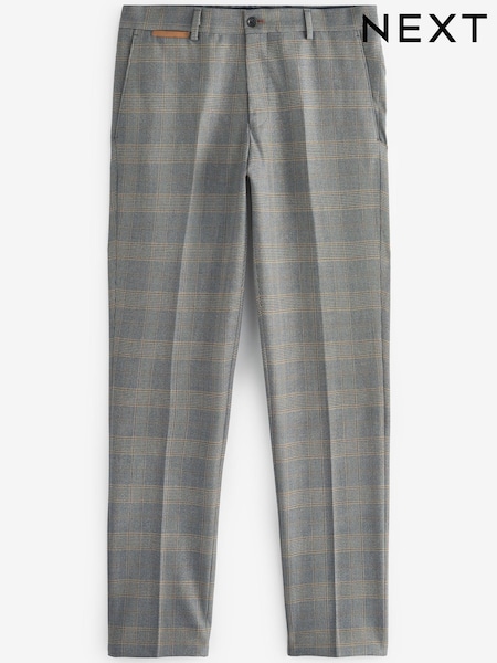 Gris - Pantalon habillé à carreaux (M82828) | € 9