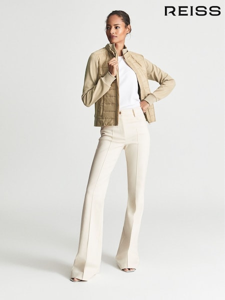 Reiss Neutral Jada Jersey Hybrid Jacket (M83251) | €240