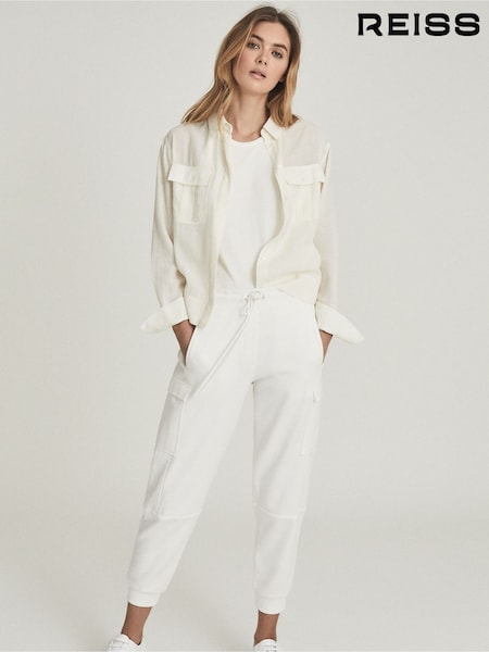 Reiss Pale Yellow Junie Twin Pocket Shirt (M84397) | AED1,044
