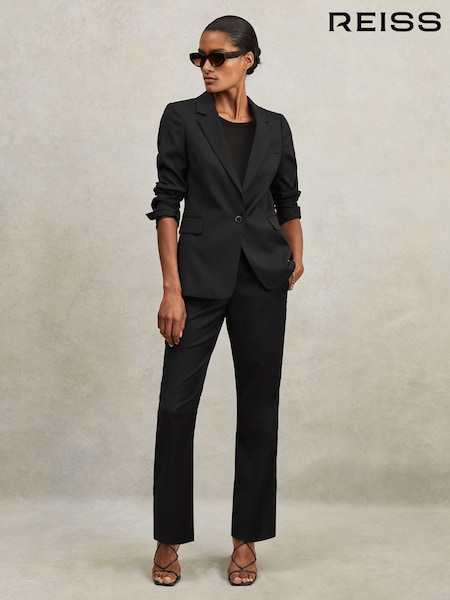Reiss Black Haisley Single Breasted Suit Blazer (M84533) | €362
