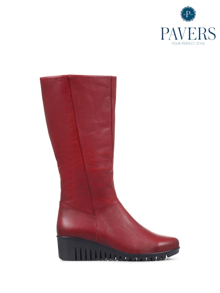 Pavers Ladies Leather Knee High Boots (M85489) | AED408