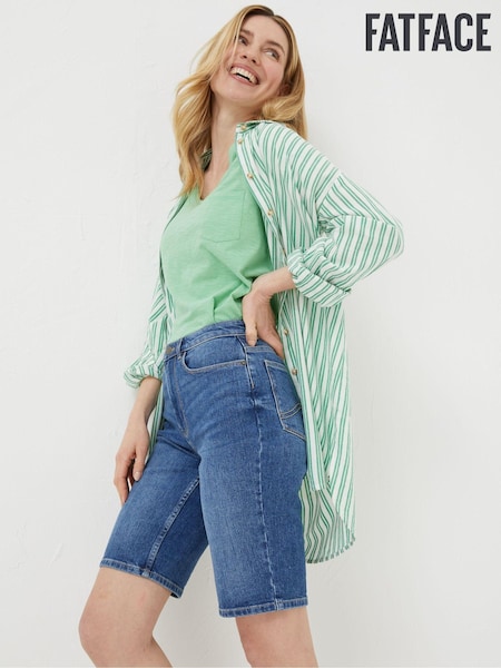 FatFace Blue Bisley Denim Bermuda Shorts (M85901) | €27