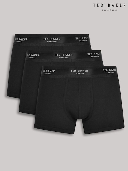 Ted Baker Black Cotton Trunks 3 Pack (M86468) | €25