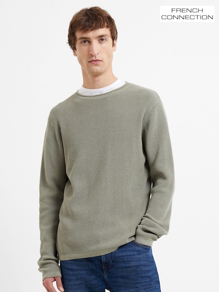 Бежевий - French Connection Shadow вафельна тканина 100% Cotton Micro Knit Джемпери (M87668) | 1 802 грн
