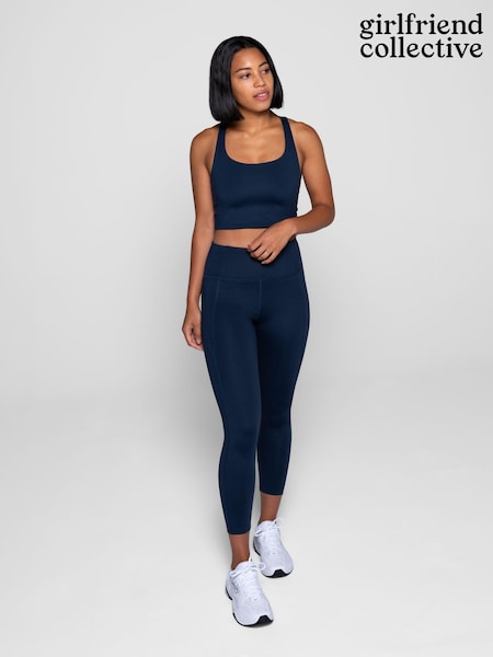 أزرق داكن - Girlfriend Collective High Rise Compressive Leggings (M88050) | ‏232 ر.س.‏