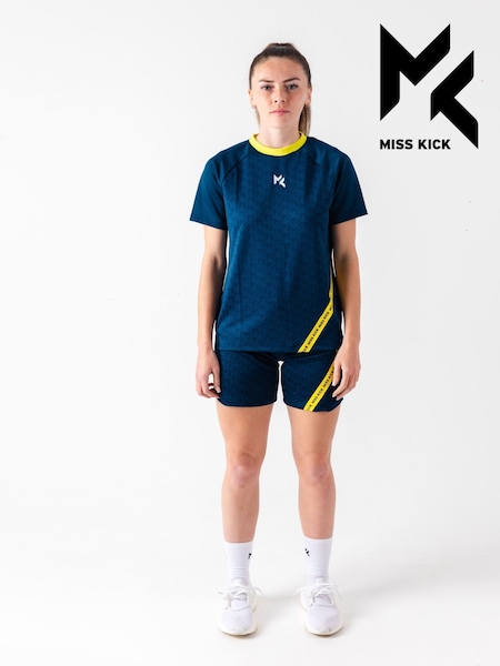 Сине-зеленый - Miss Kick Womens Teal Standard Training Top (M88116) | €14