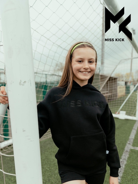 Schwarz - Miss Kick Mädchen Leah Besticktes Kapuzensweatshirt (M88128) | 27 €