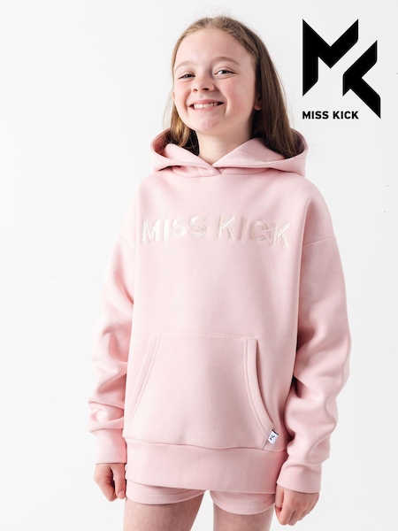 Blassrosa - Miss Kick Mädchen Leah Besticktes Kapuzensweatshirt (M88129) | 22 €