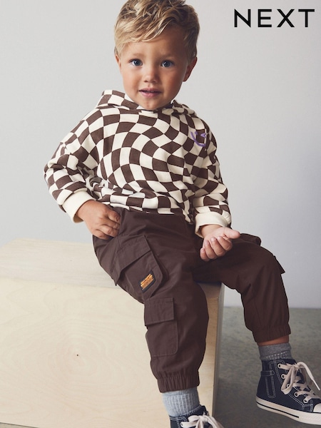 Brown Multi Pocket Cargo Trousers (3mths-7yrs) (M88243) | AED53 - AED57