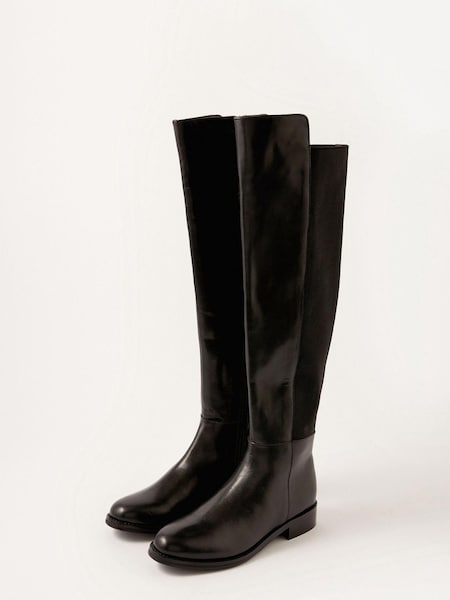 Monsoon Black Leather Olivia Riding Boots (M88325) | €54
