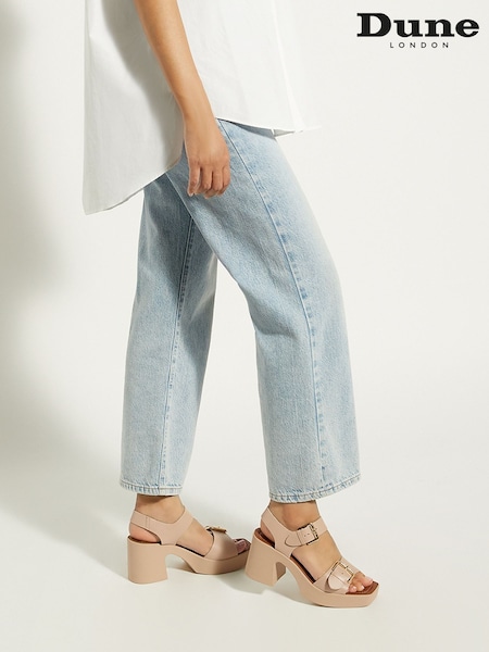 Розовый - Dune London Jenies Buckle Platform Sandals (M88599) | €131