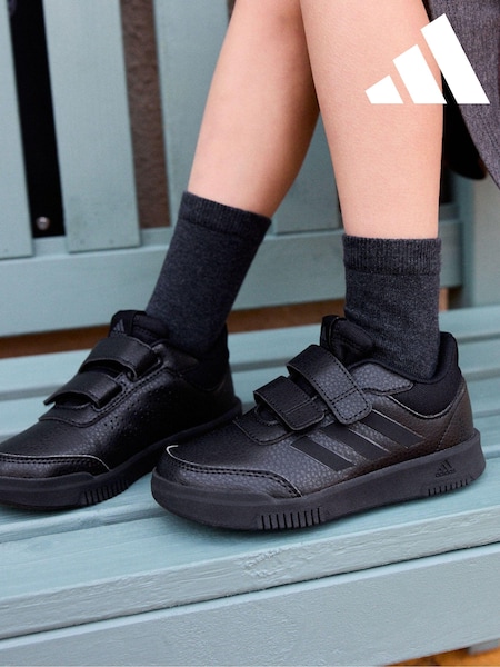 Adidas Black Hook and Loop Tensaur Sport Trainers (M89336) | €35