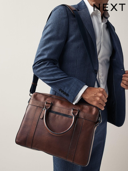 Brown Leather Briefcase (M89672) | 421 QAR