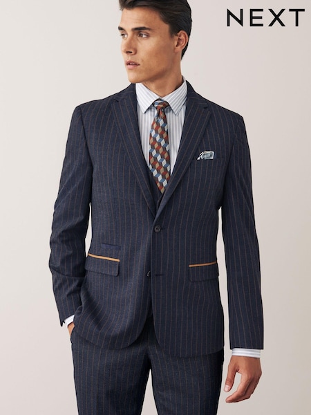 Navy Pinstripe Suit: Jacket (M89949) | €24