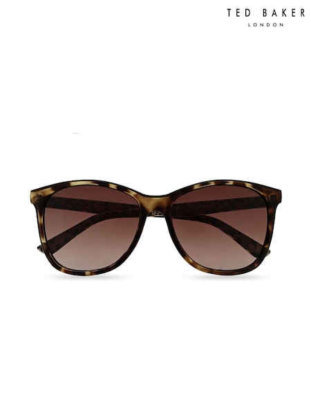 Ted Baker Brown Amie Sunglasses With Ted Floral Printed Temples (M89980) | €106
