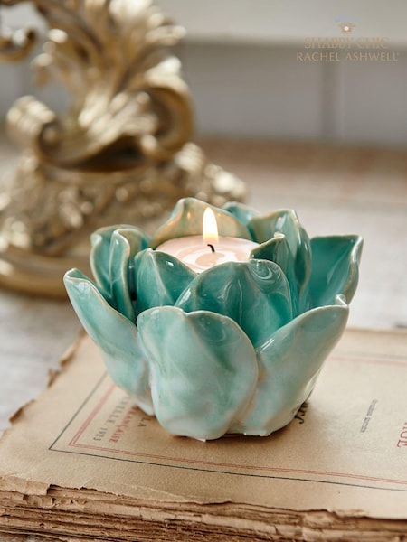 Shabby Chic Teal Blue Shabby Chic Tealight Candle Holder (M91656) | €18.50