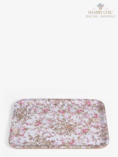 Shabby Chic by Rachel Ashwell® Pink Wood Veneer Tray Large with Anti Slip Finish (M91673) | €35