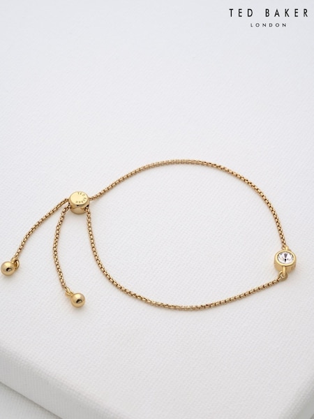 Ted Baker Gold Tone SARSAA: Crystal Drawstring Adjustable Bracelet (M91752) | €43
