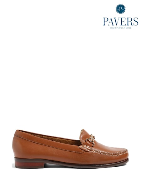 Pavers Natural Leather Snaffle Loafers (M91786) | AED131
