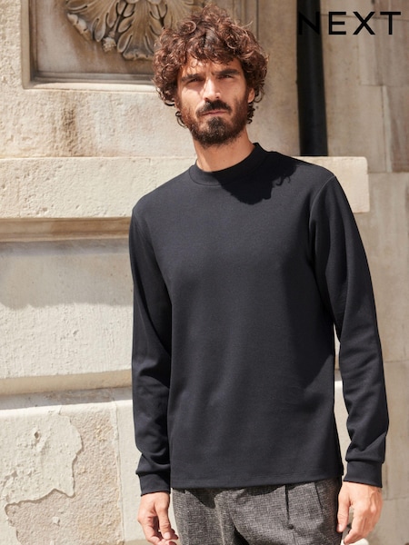 Black Relaxed Long Sleeve T-Shirt (M91810) | €10.50