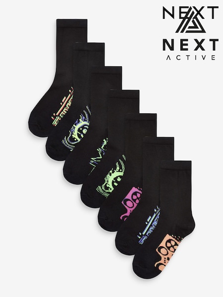 Schwarz - Cotton Rich Socks 7 Pack (M91940) | 13 € - 16 €