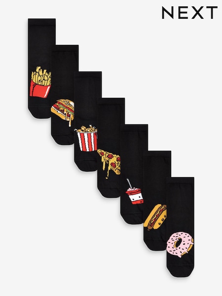 Schwarz/Essen - Cotton Rich Socks 7 Pack (M91941) | 13 € - 16 €
