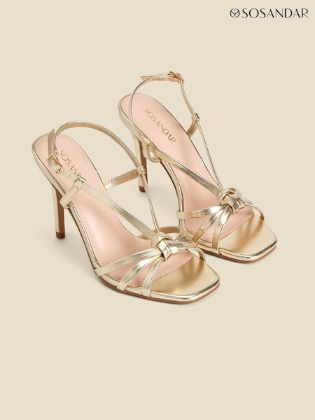 Sosandar Strappy Square Toe Sandals (M92139) | 307 LEI