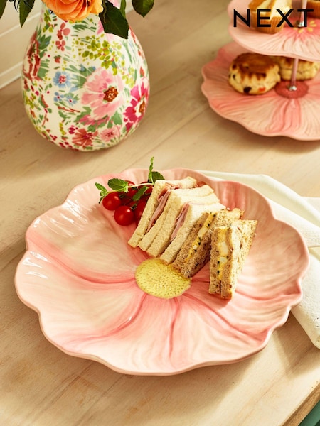 Pink Flower Serve Platter (M92249) | €28
