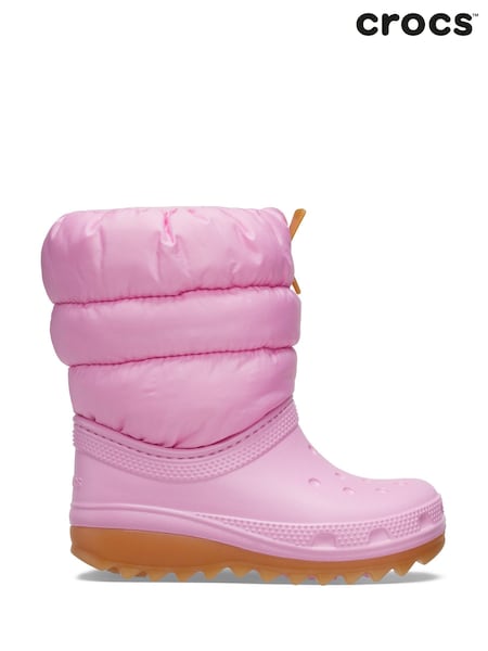 Crocs Light Pink Toddler Classic Neo Puff Snow Boots (M93177) | kr714