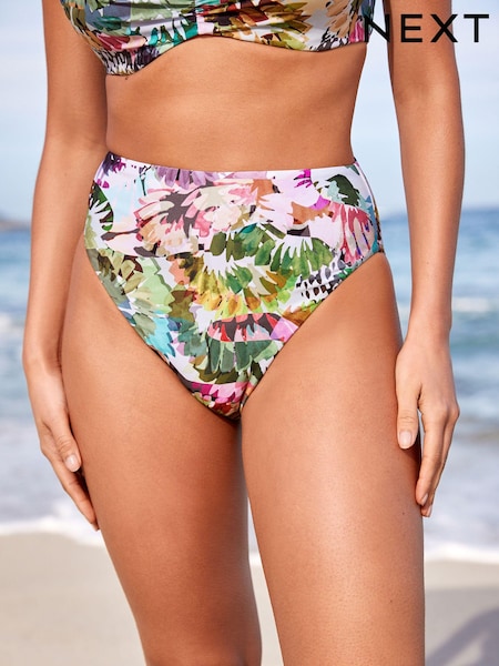 Multi Floral High Waist Bikini Bottoms (M93226) | €11
