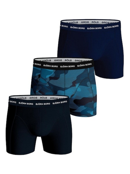 Bjorn Borg Blue Cotton Stretch Boxer 3 Pack (M93245) | AED111