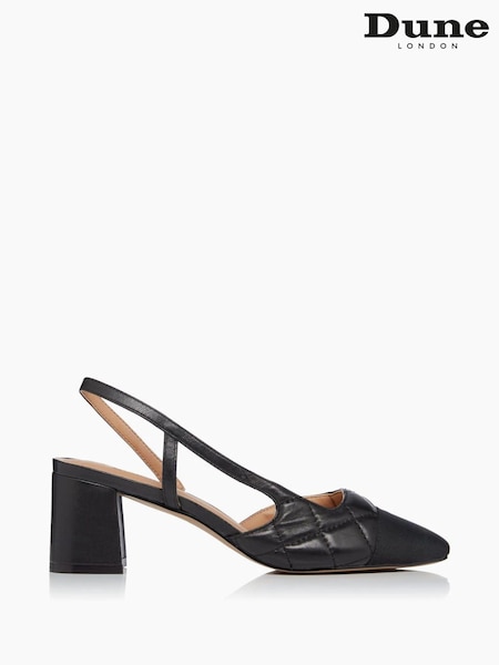 črna - Dune London Crofts Mid Block Heel Slingback Pumps (M94399) | € 118