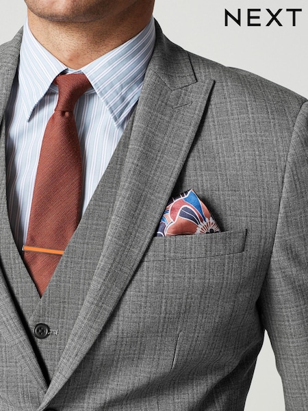 Серый - Стандартный крой - Motion Flex Stretch Check Suit Jacket (M95439) | €21