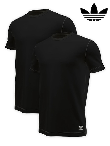 adidas Black Comfort Flex 100% Cotton Black T-Shirt 2 Pack (M95879) | R$ 275