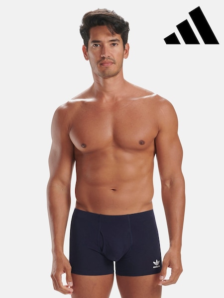 Natur - Adidas Flex Boxershorts aus Baumwolle mit 3 Streifen, 3er-Pack (M95880) | 46 €