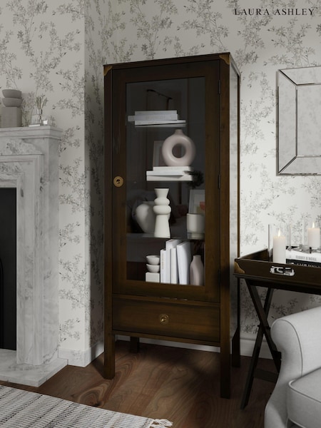 Laura Ashley Dark Chestnut Balmoral One Door One Drawer Display Unit (M96705) | €1,128