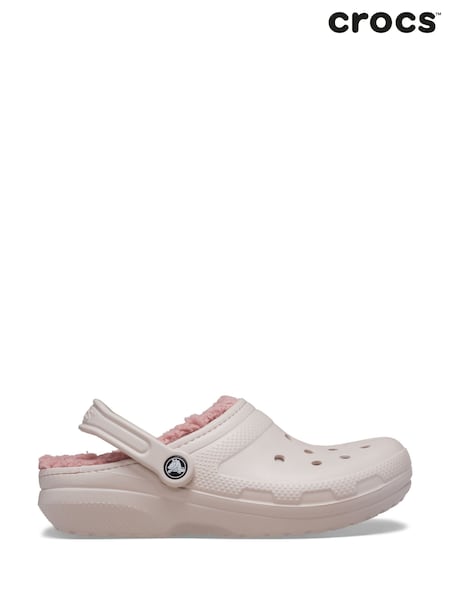Crocs Pink Classic Lined Clogs (M97032) | AED160